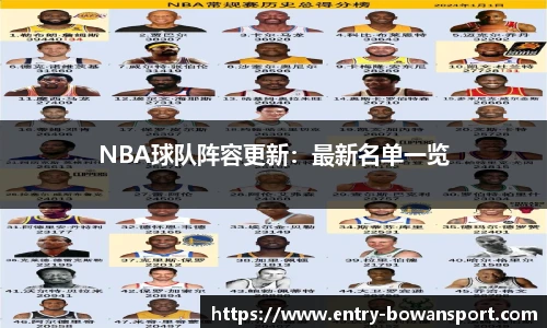 NBA球队阵容更新：最新名单一览